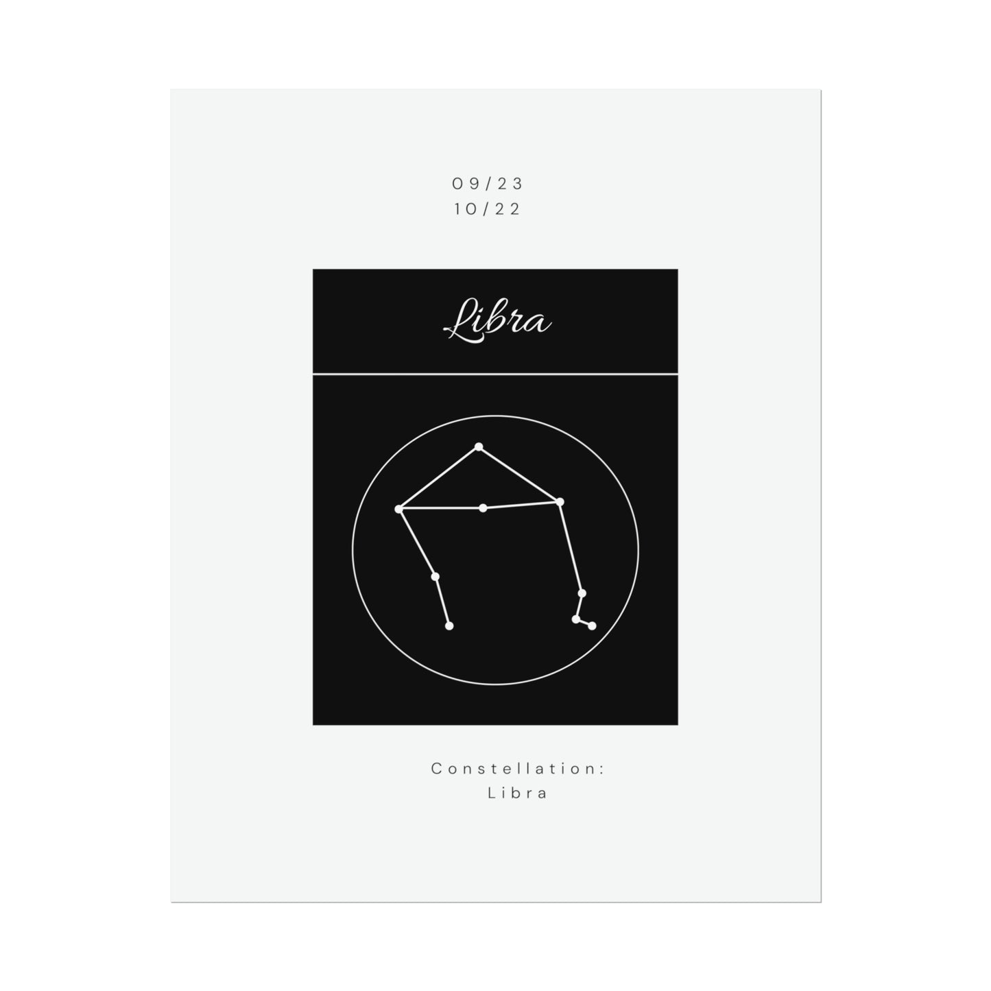 Libra Star Constellation Zodiac Poster