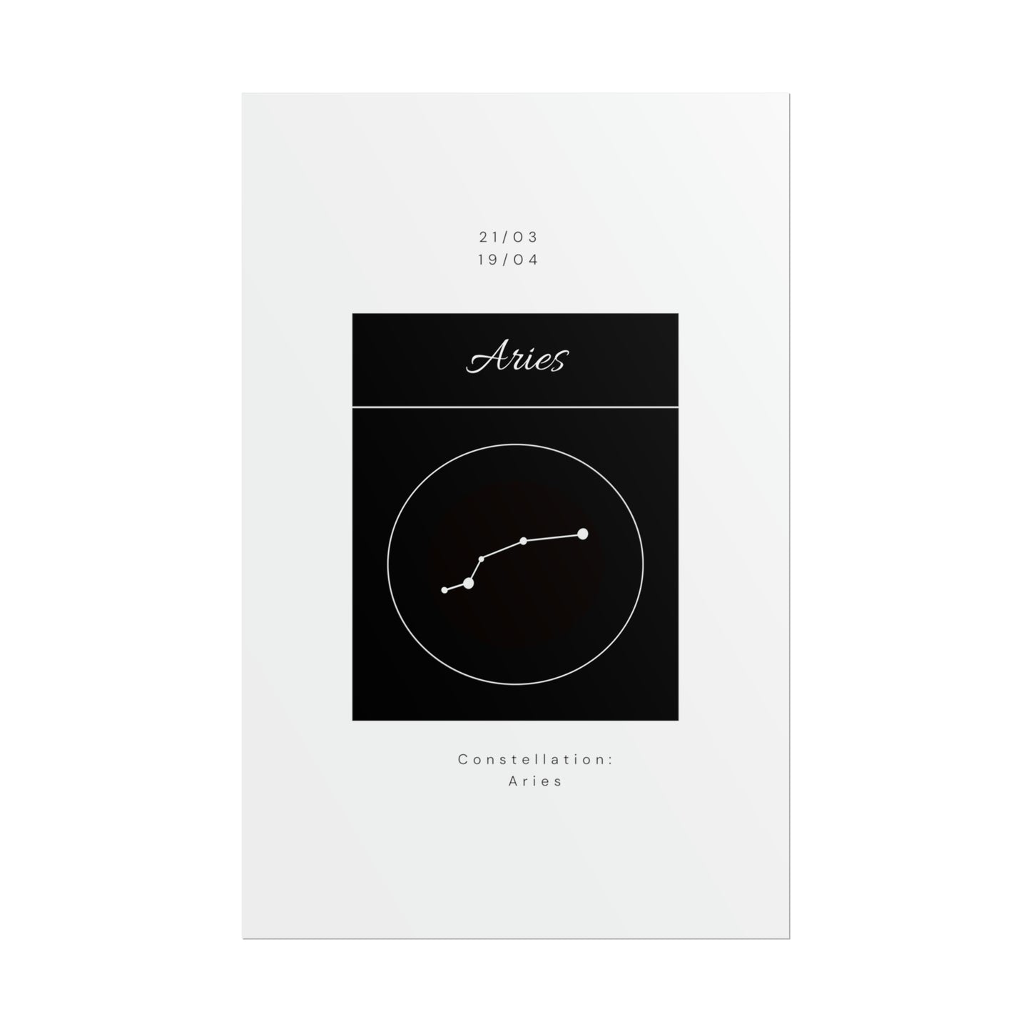 Aries Star Constellation Zodiac Poster