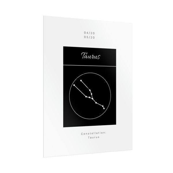 Taurus Star Constellation Zodiac Poster