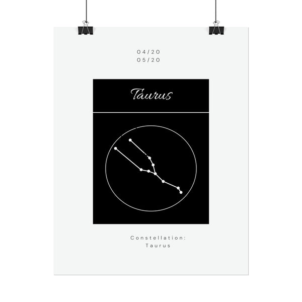 Taurus Star Constellation Zodiac Poster