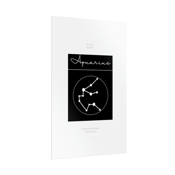 Aquarius Star Constellation Zodiac Poster