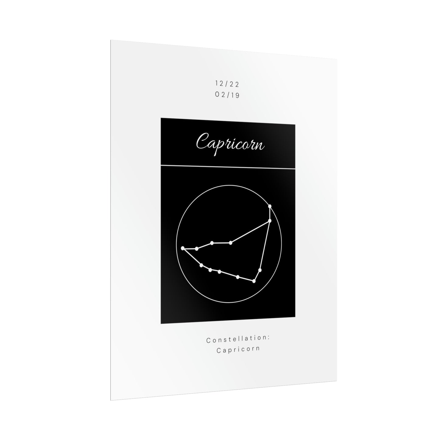 Capricorn Star Constellation Zodiac Poster