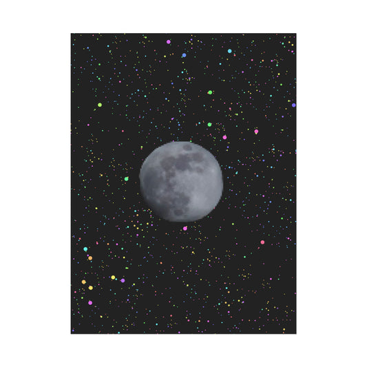 Moon Poster: Full Moon in a Clear Sky