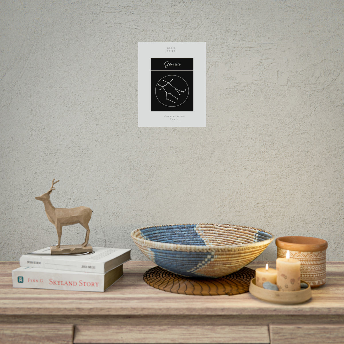 Gemini Star Constellation Zodiac Poster