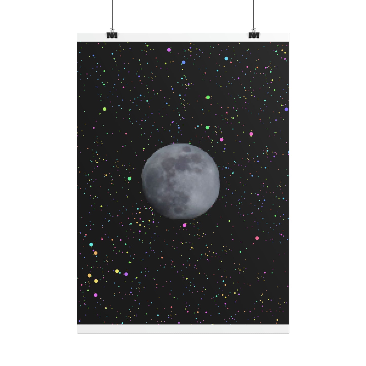 Moon Poster: Full Moon in a Clear Sky