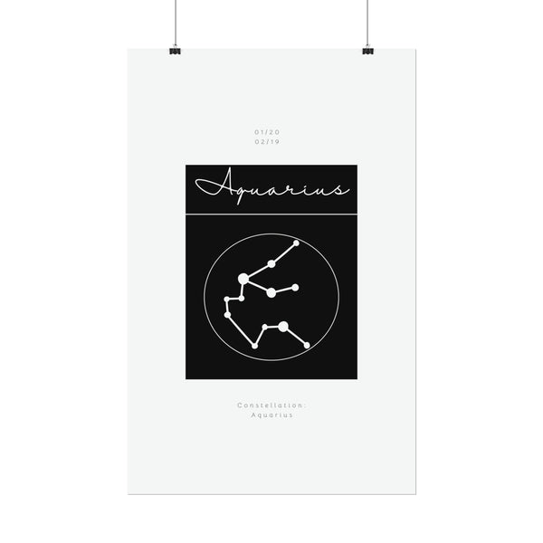 Aquarius Star Constellation Zodiac Poster