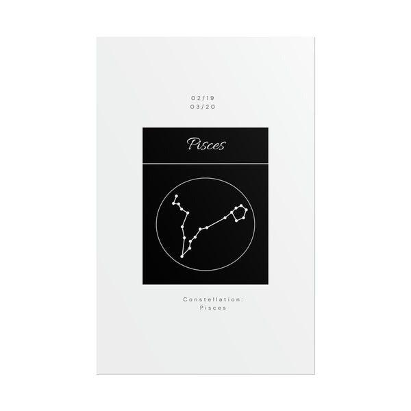 Pisces Star Constellation Zodiac Poster