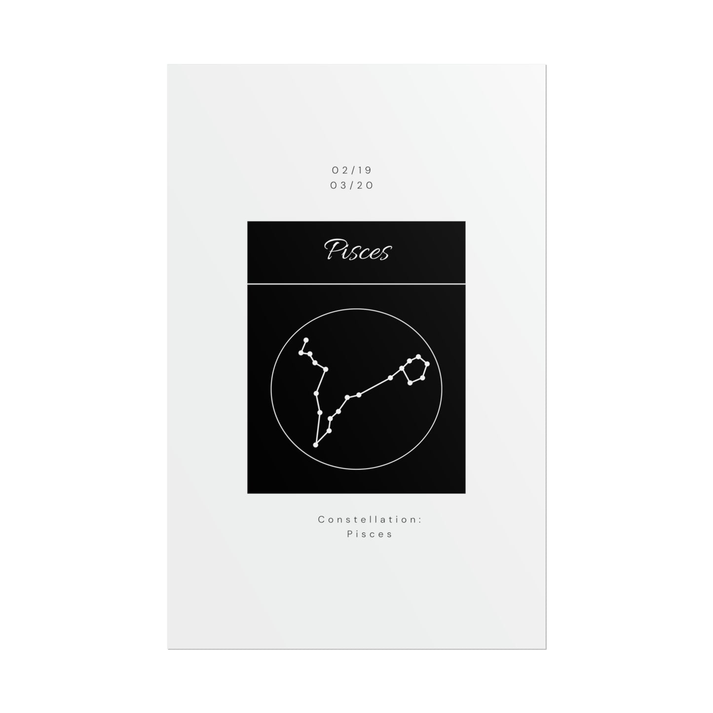 Pisces Star Constellation Zodiac Poster