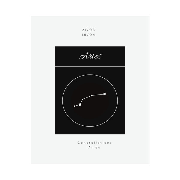 Aries Star Constellation Zodiac Poster