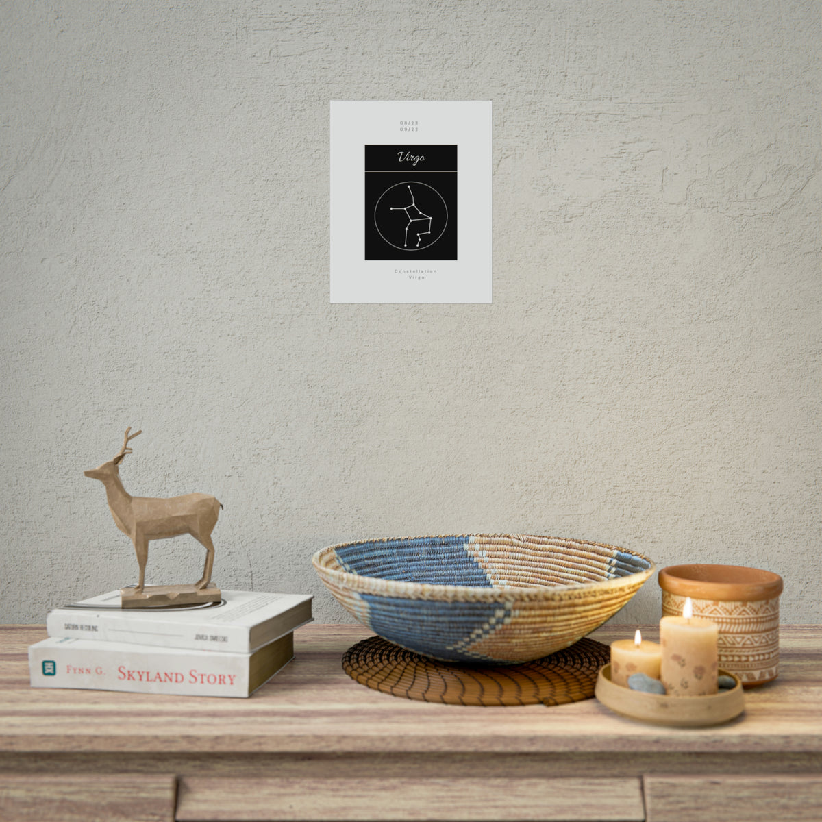 Zodiac Poster/ Virgo Star Constellation