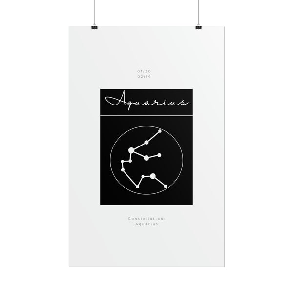 Aquarius Star Constellation Zodiac Poster