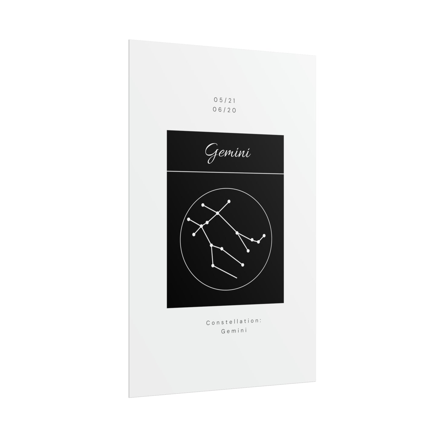 Gemini Star Constellation Zodiac Poster