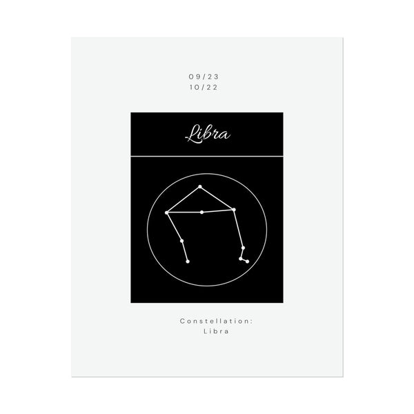 Libra Star Constellation Zodiac Poster