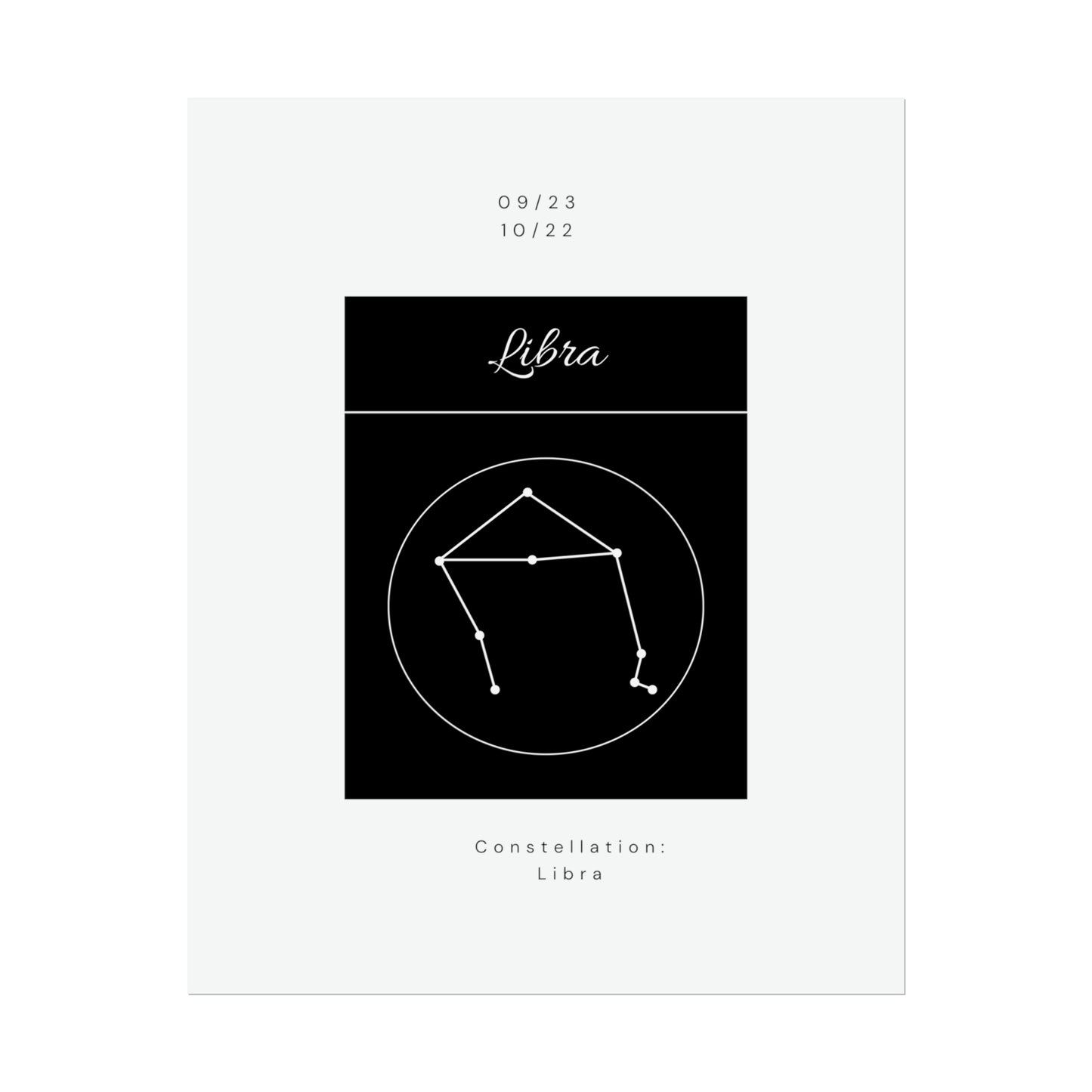 Libra Star Constellation Zodiac Poster