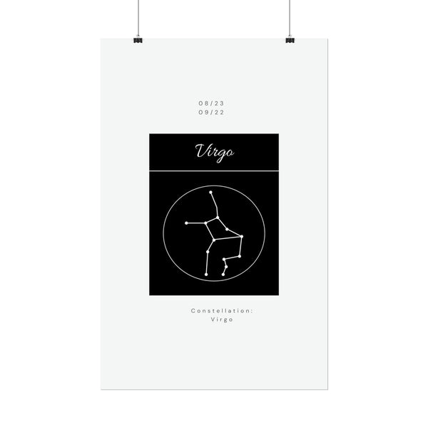 Zodiac Poster/ Virgo Star Constellation