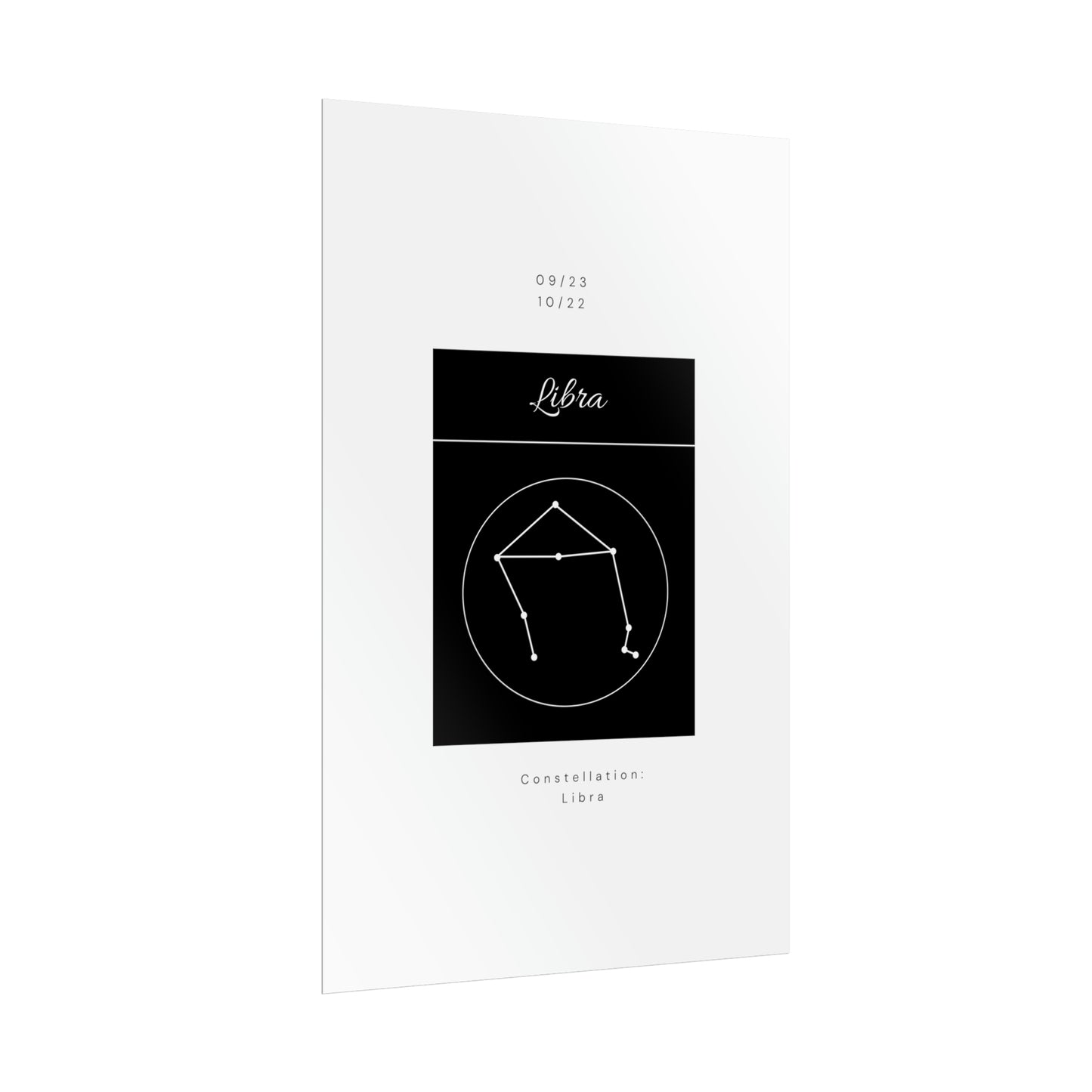 Libra Star Constellation Zodiac Poster