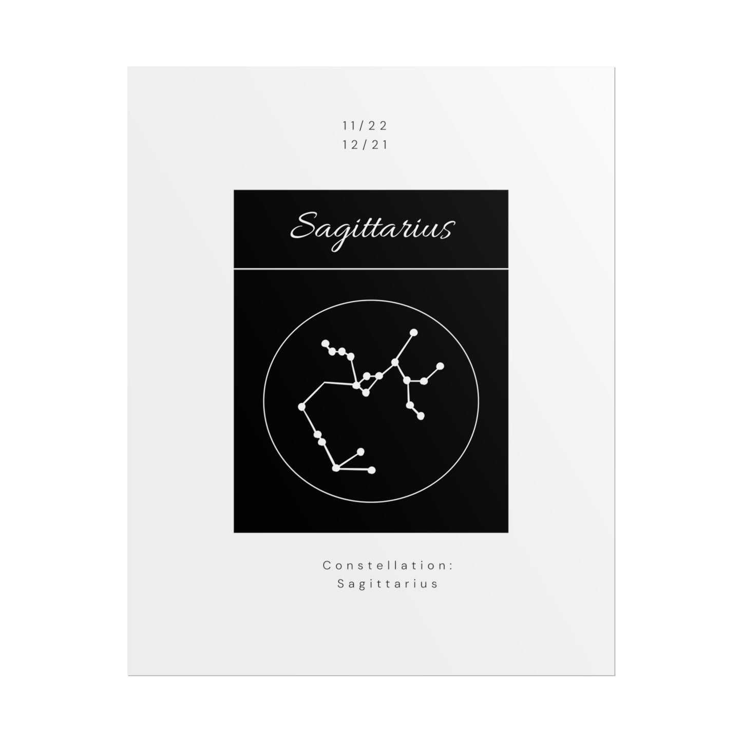 Sagittarius Star Constellation Zodiac Poster