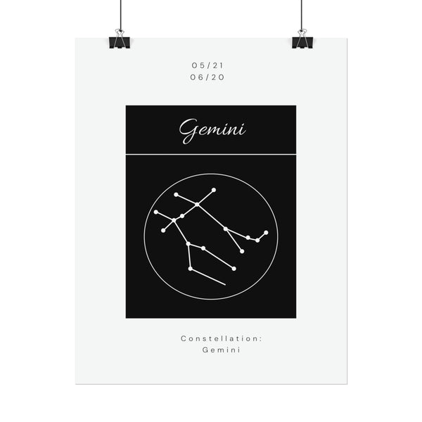 Gemini Star Constellation Zodiac Poster