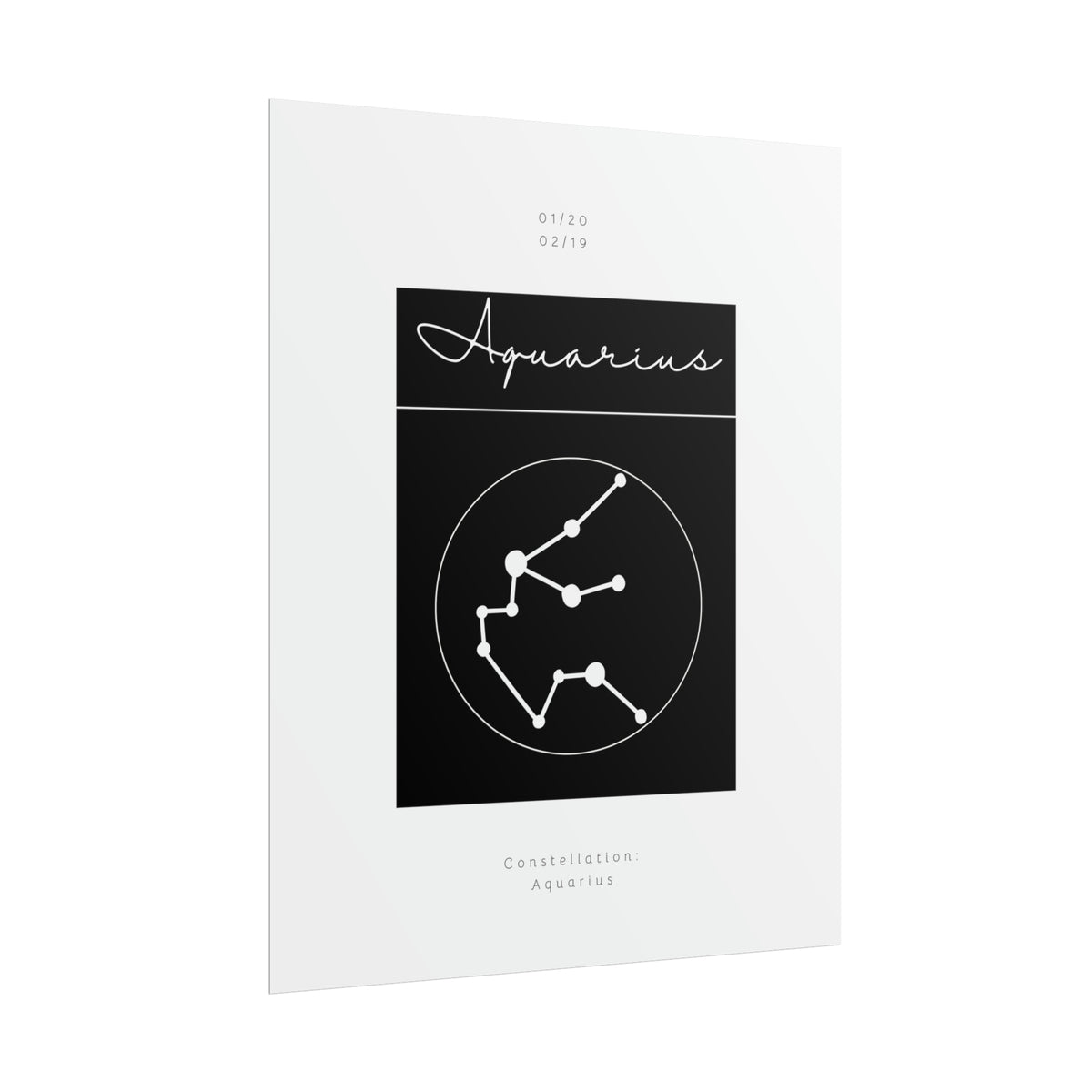 Aquarius Star Constellation Zodiac Poster