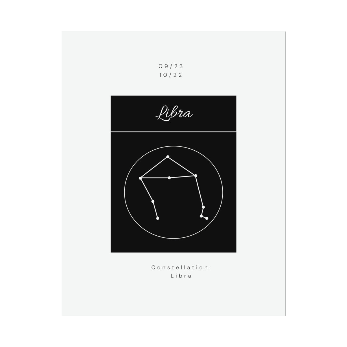 Libra Star Constellation Zodiac Poster