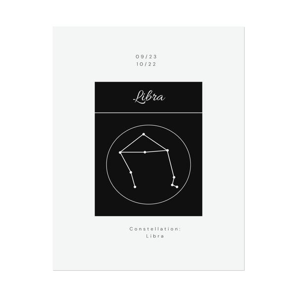 Libra Star Constellation Zodiac Poster