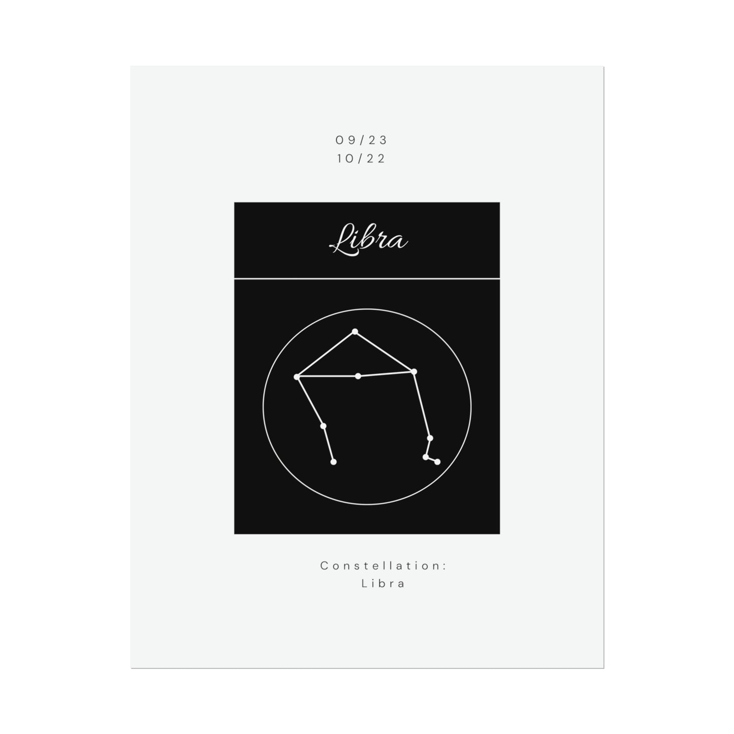 Libra Star Constellation Zodiac Poster