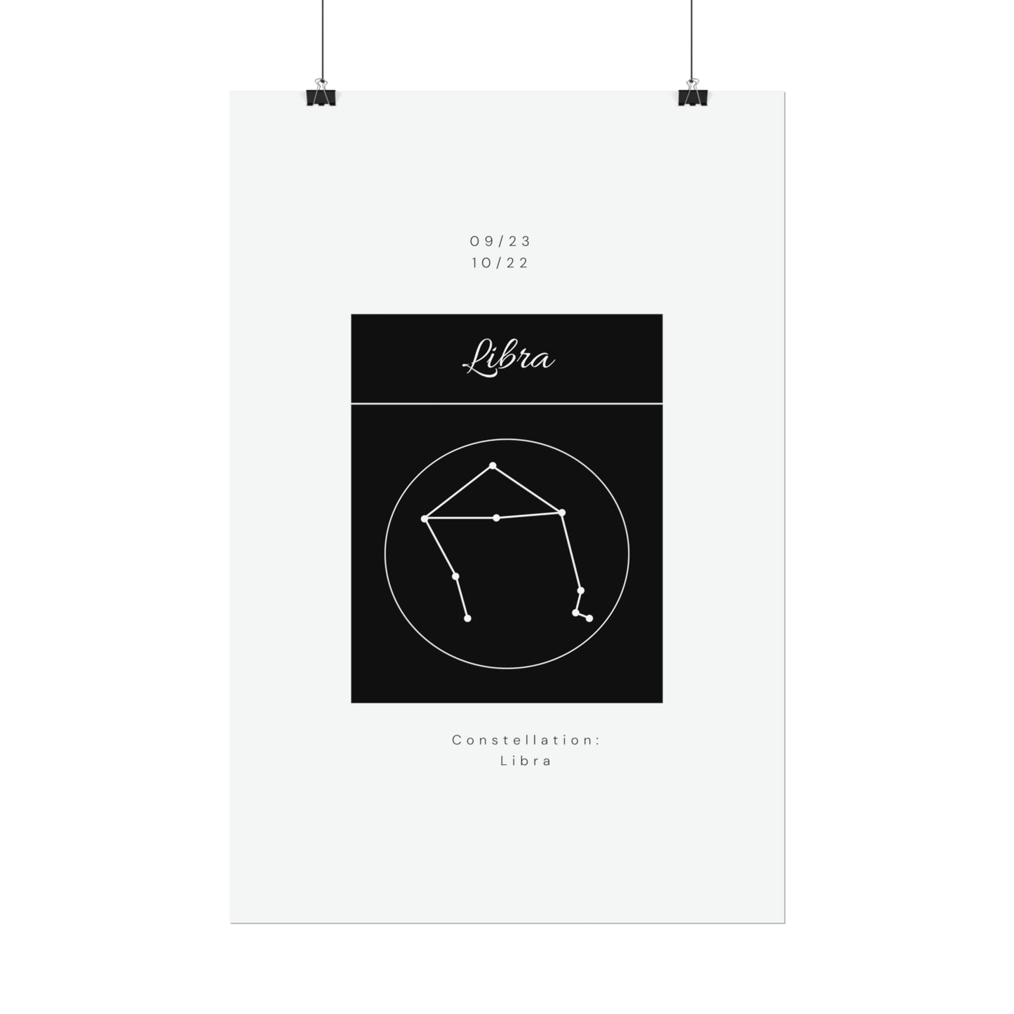 Libra Star Constellation Zodiac Poster