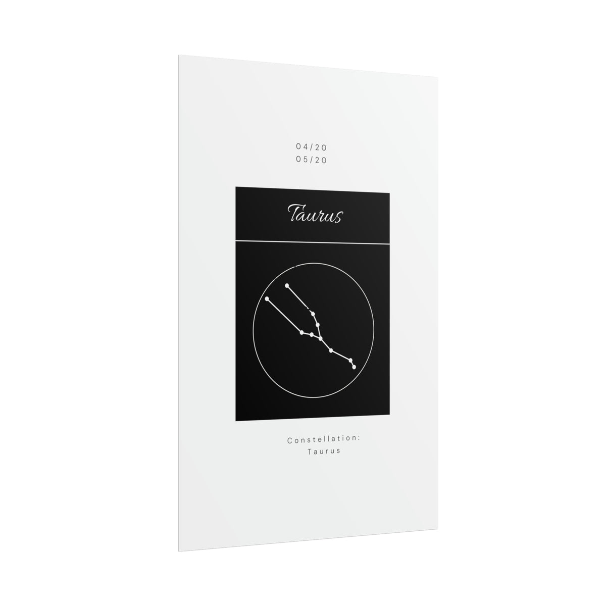 Taurus Star Constellation Zodiac Poster