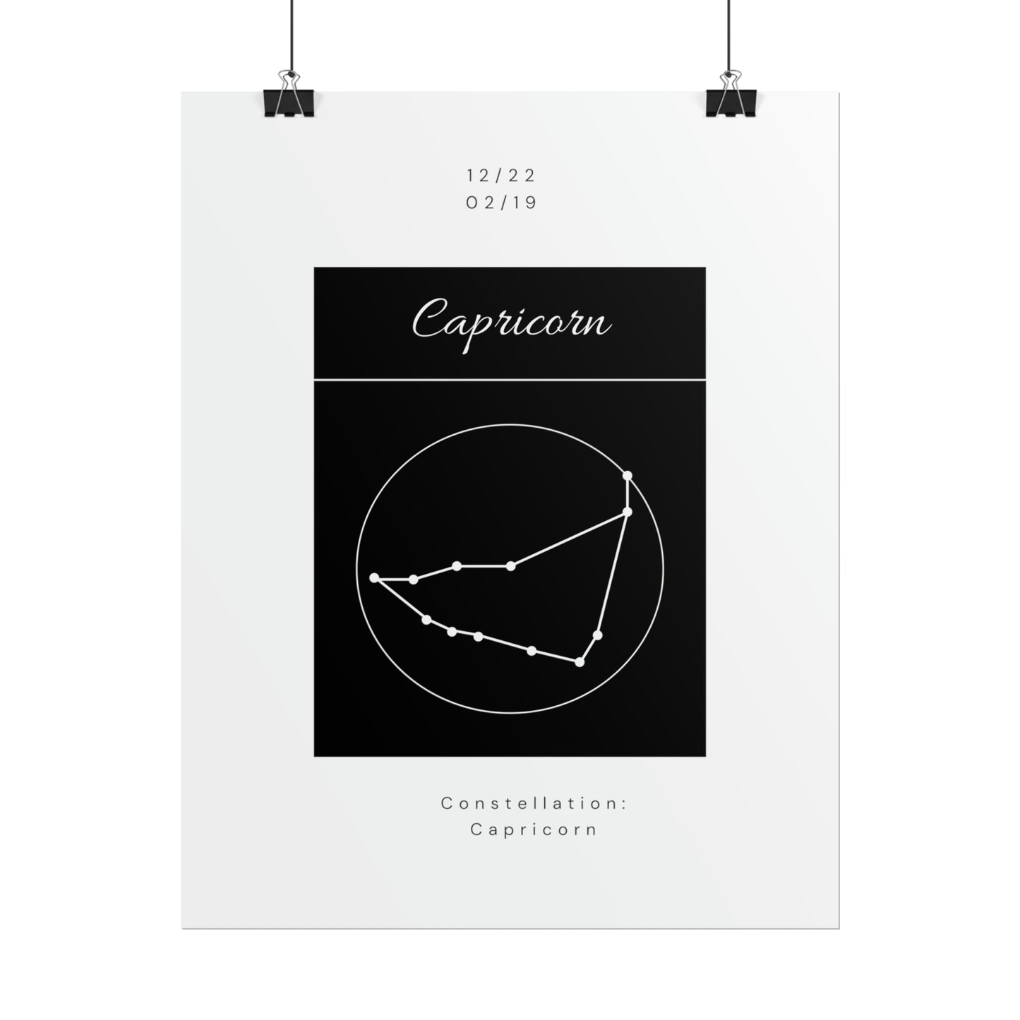 Capricorn Star Constellation Zodiac Poster