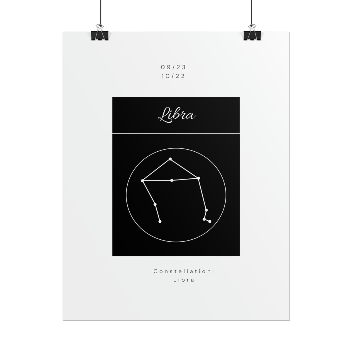 Libra Star Constellation Zodiac Poster