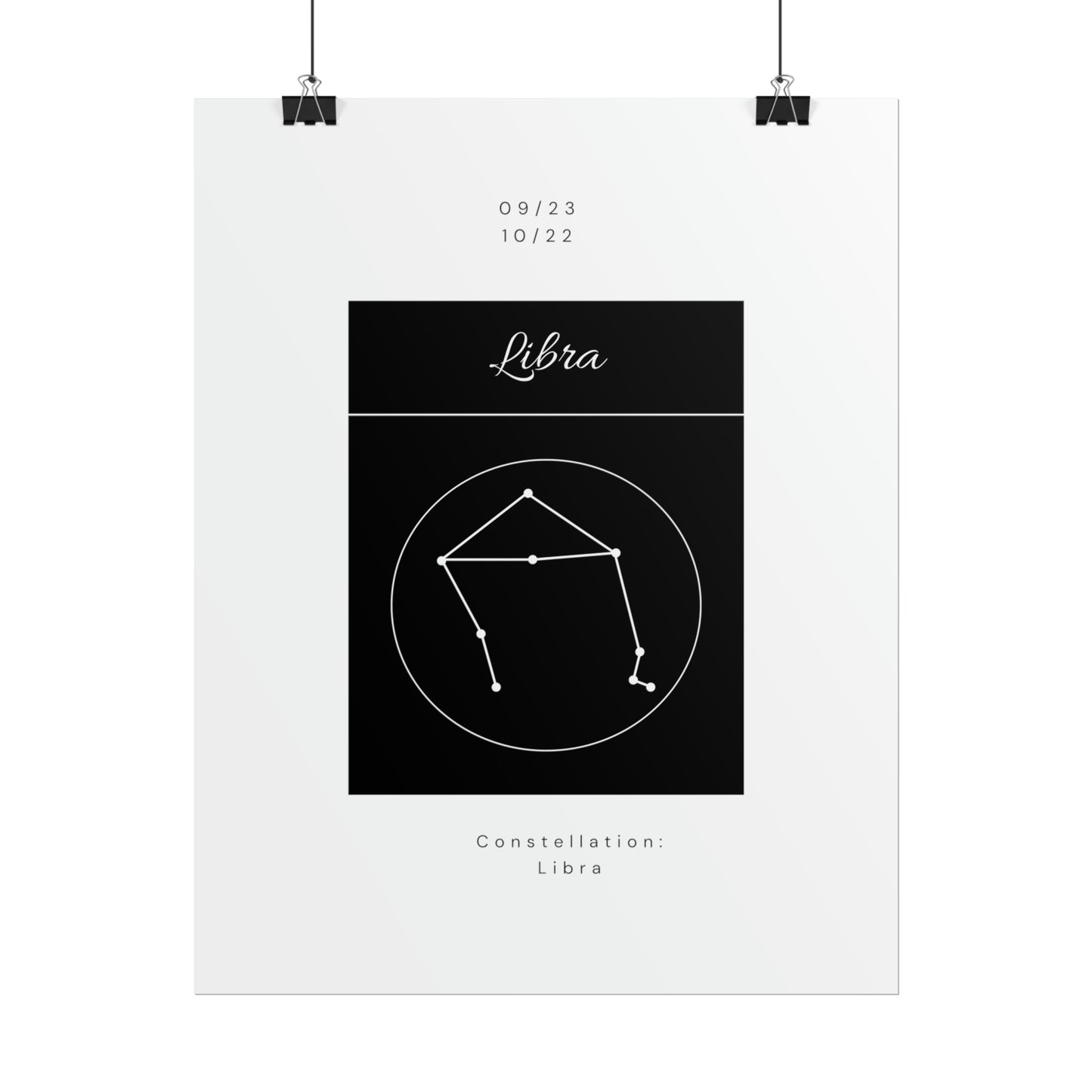 Libra Star Constellation Zodiac Poster