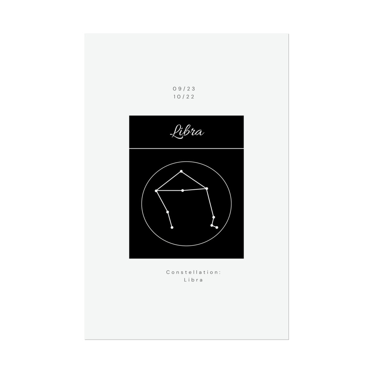 Libra Star Constellation Zodiac Poster