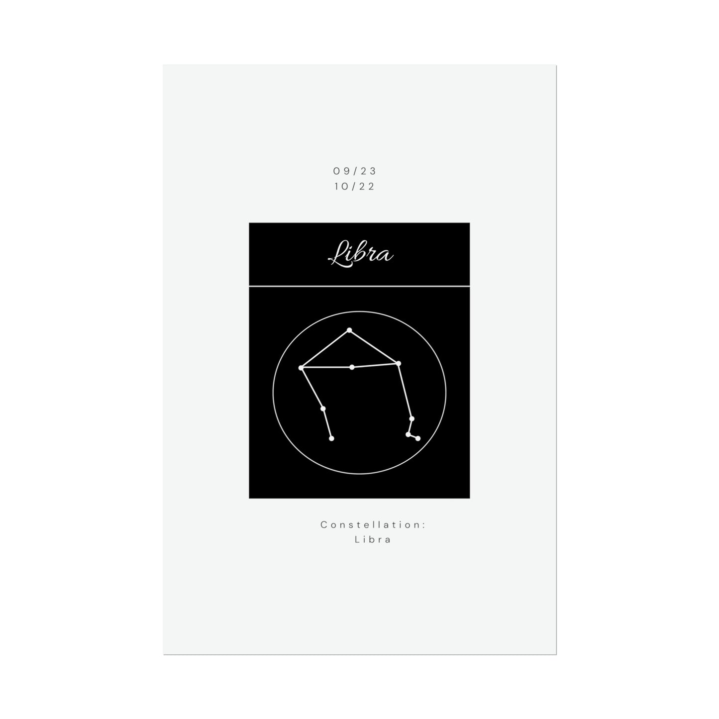 Libra Star Constellation Zodiac Poster