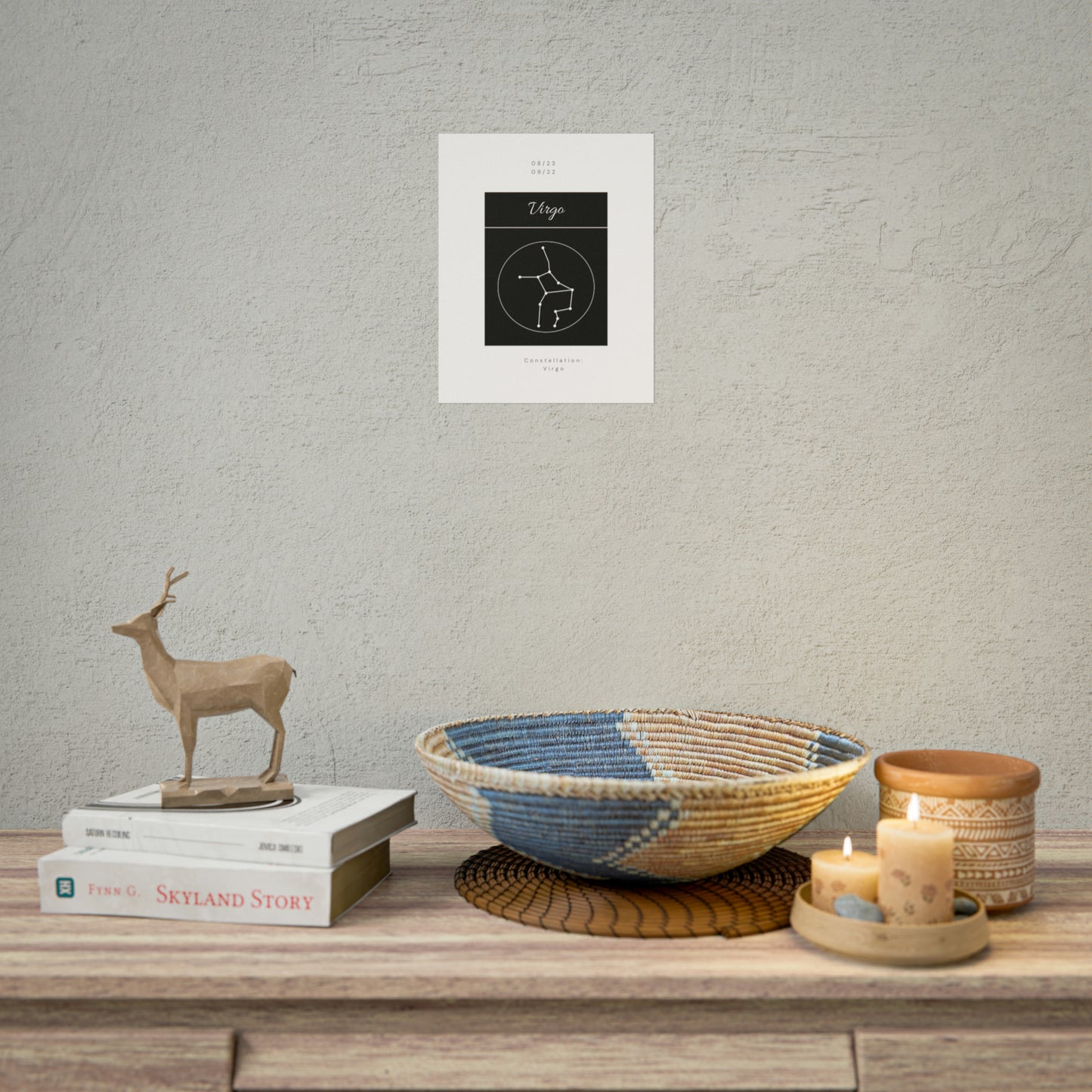 Zodiac Poster/ Virgo Star Constellation