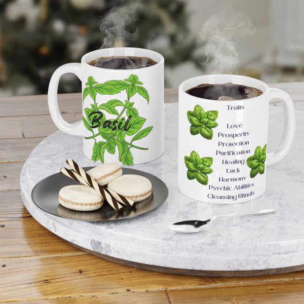 Basil Bliss Ceramic Mug