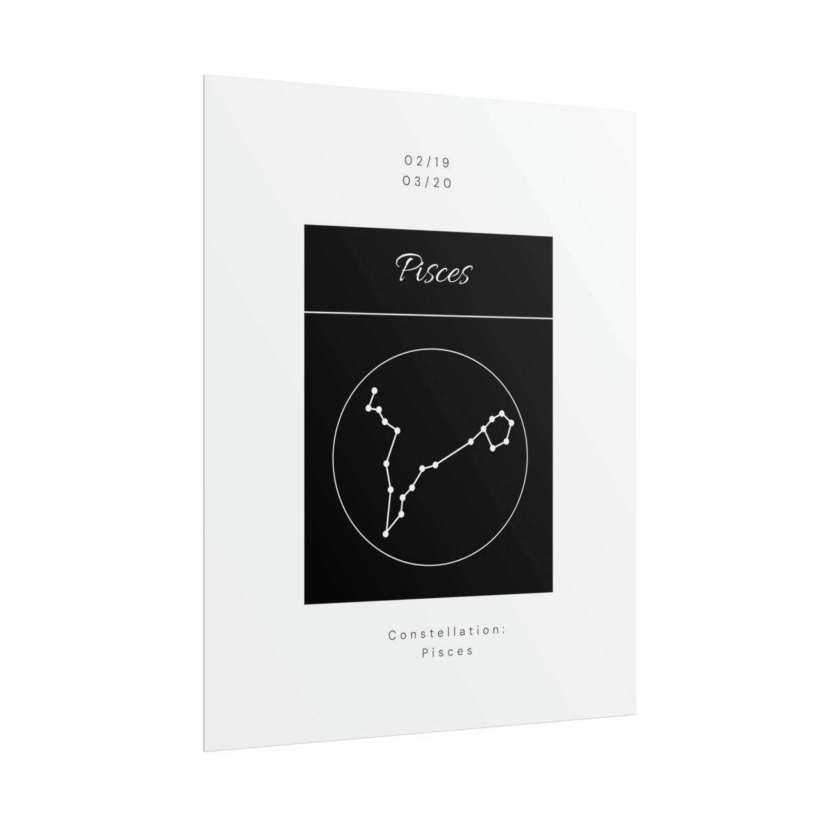 Pisces Star Constellation Zodiac Poster