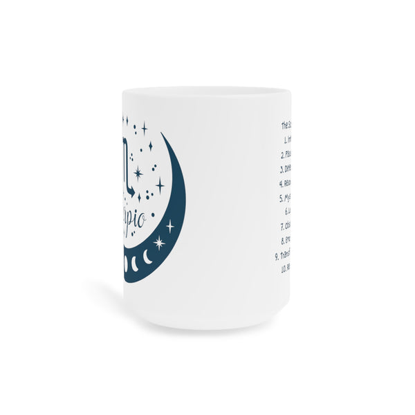 Zodiac Coffee Mug with Traits: Scorpio Edition