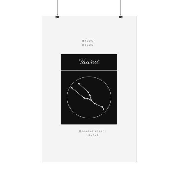 Taurus Star Constellation Zodiac Poster