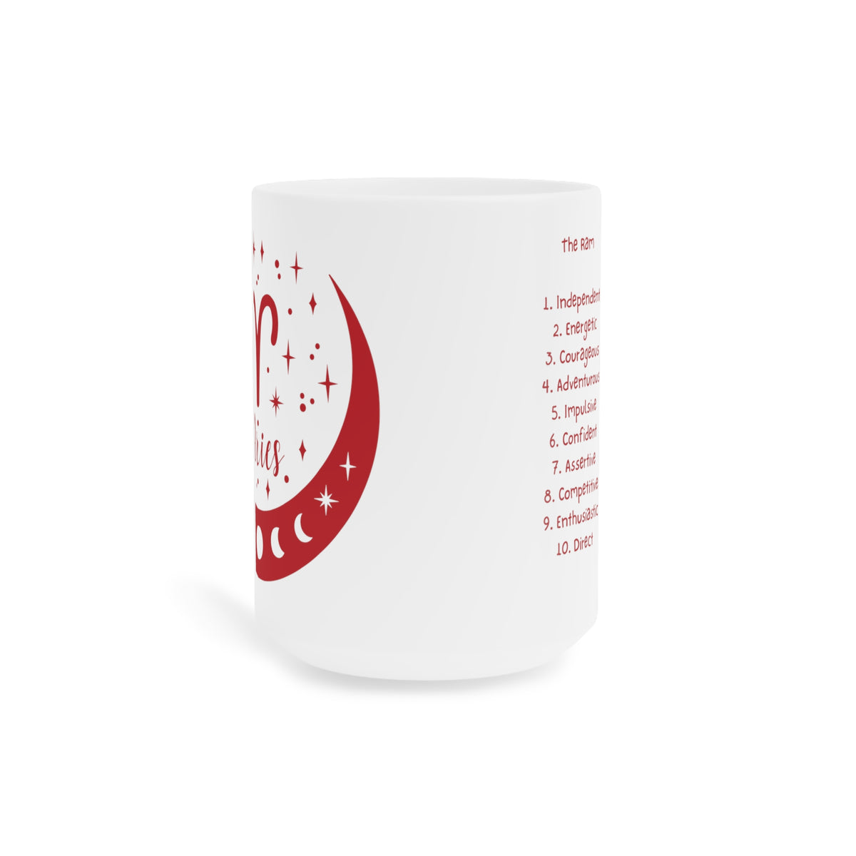 Zodiac Coffee Mug with Traits: Aries Edition