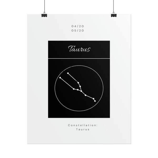 Taurus Star Constellation Zodiac Poster