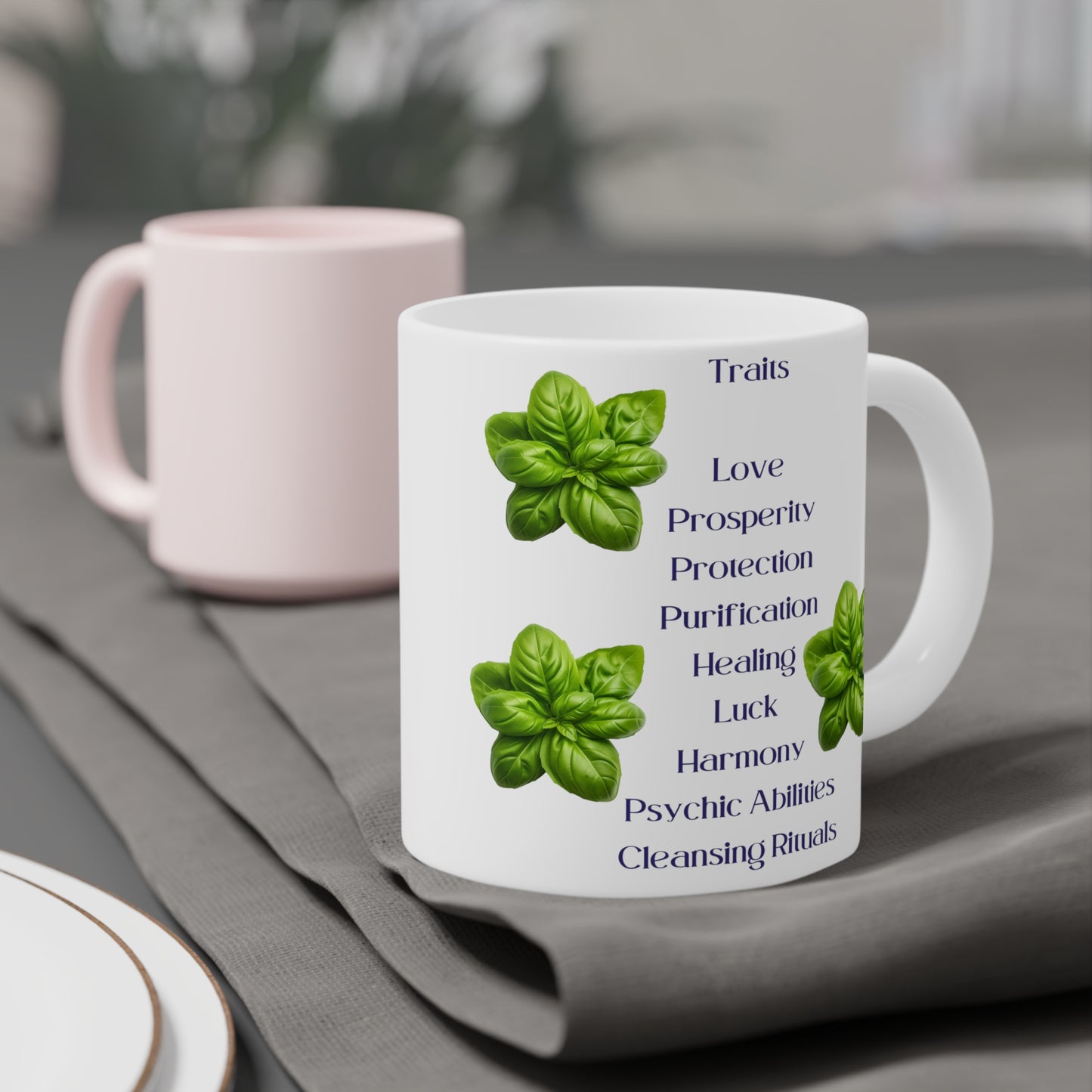 Basil Bliss Ceramic Mug