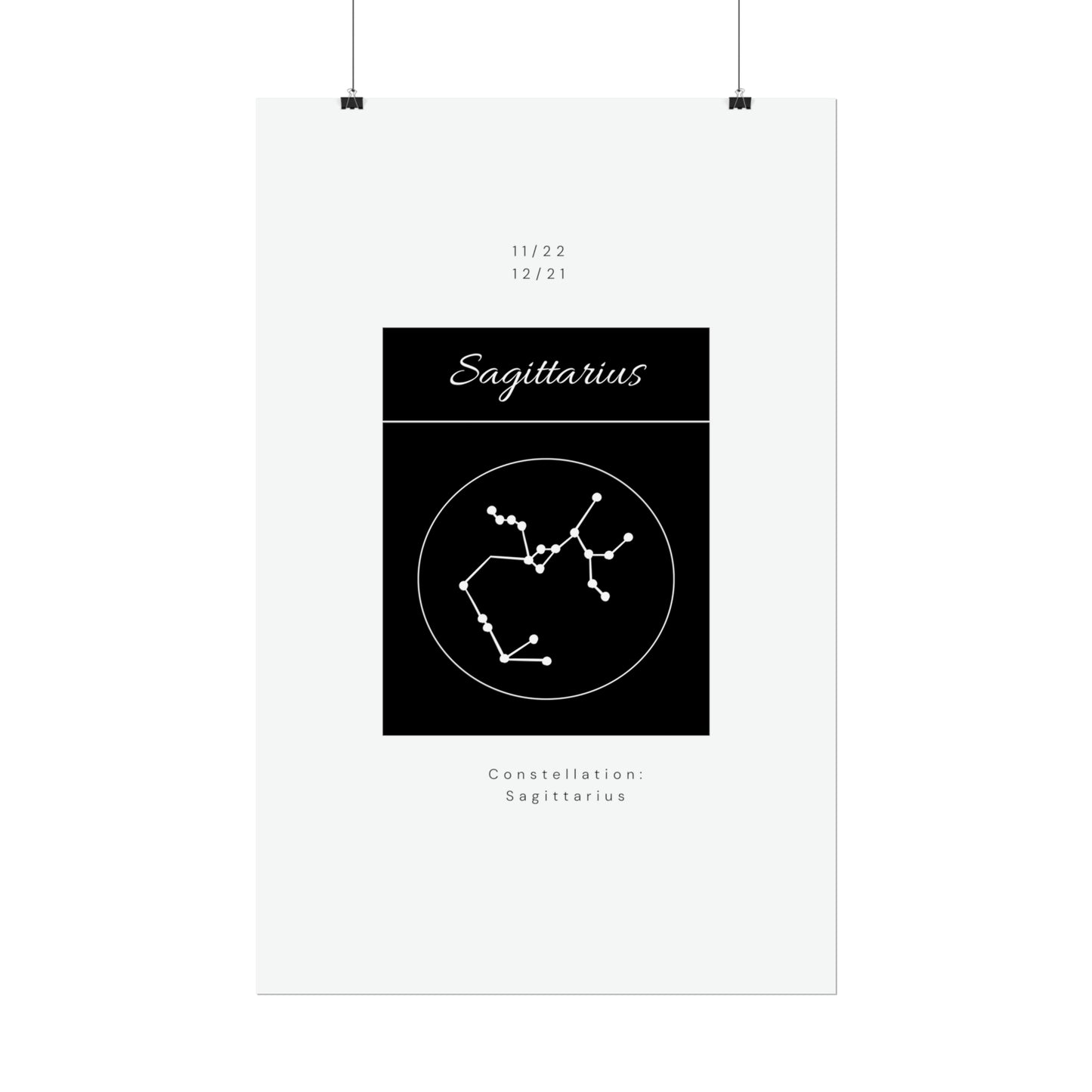 Sagittarius Star Constellation Zodiac Poster