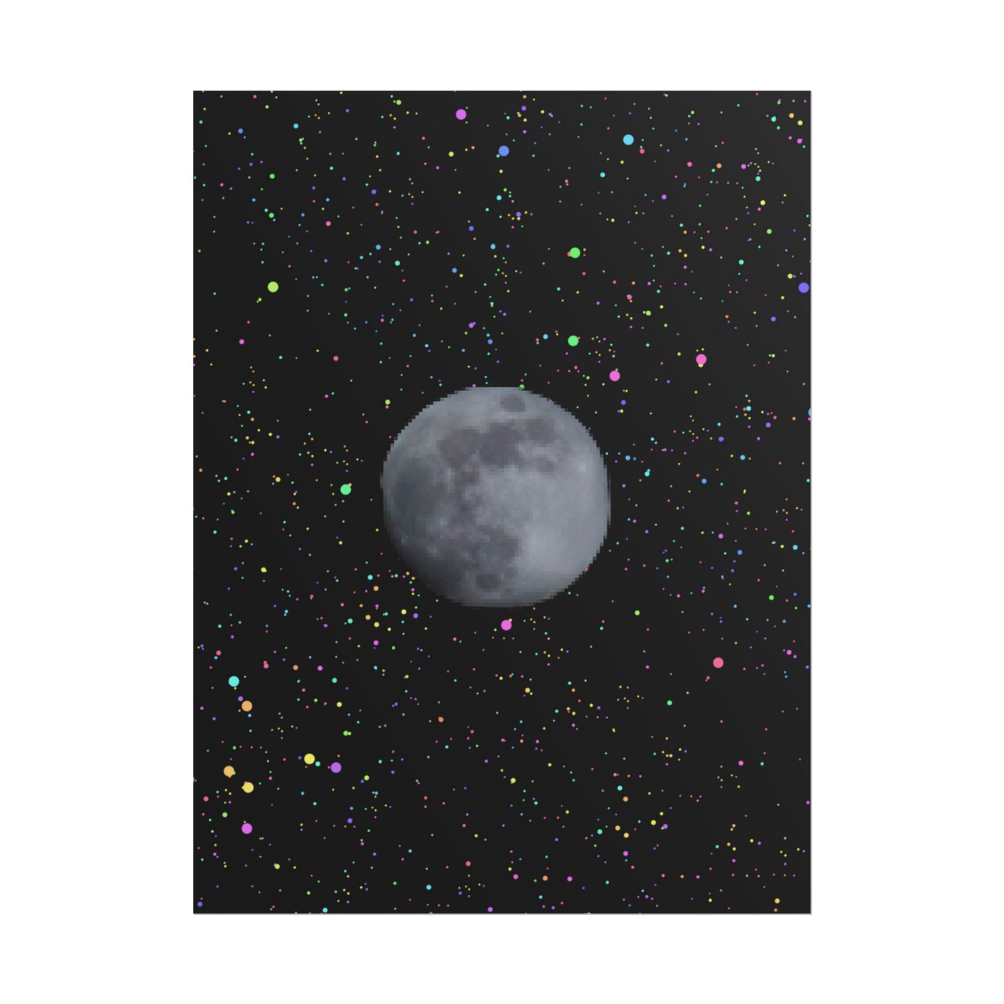 Moon Poster: Full Moon in a Clear Sky