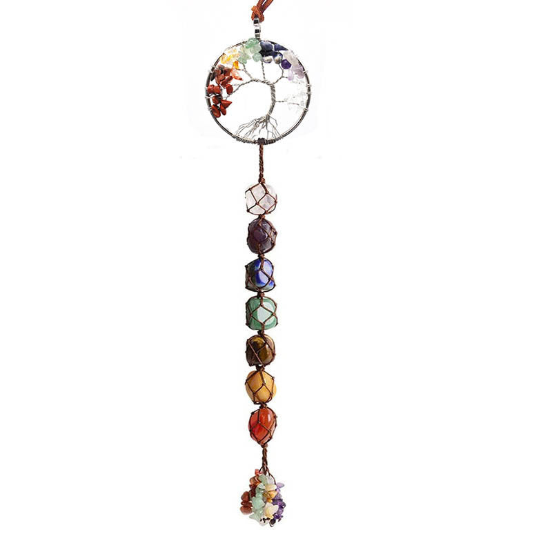 7-Color Crystal Tree of Life Pendant