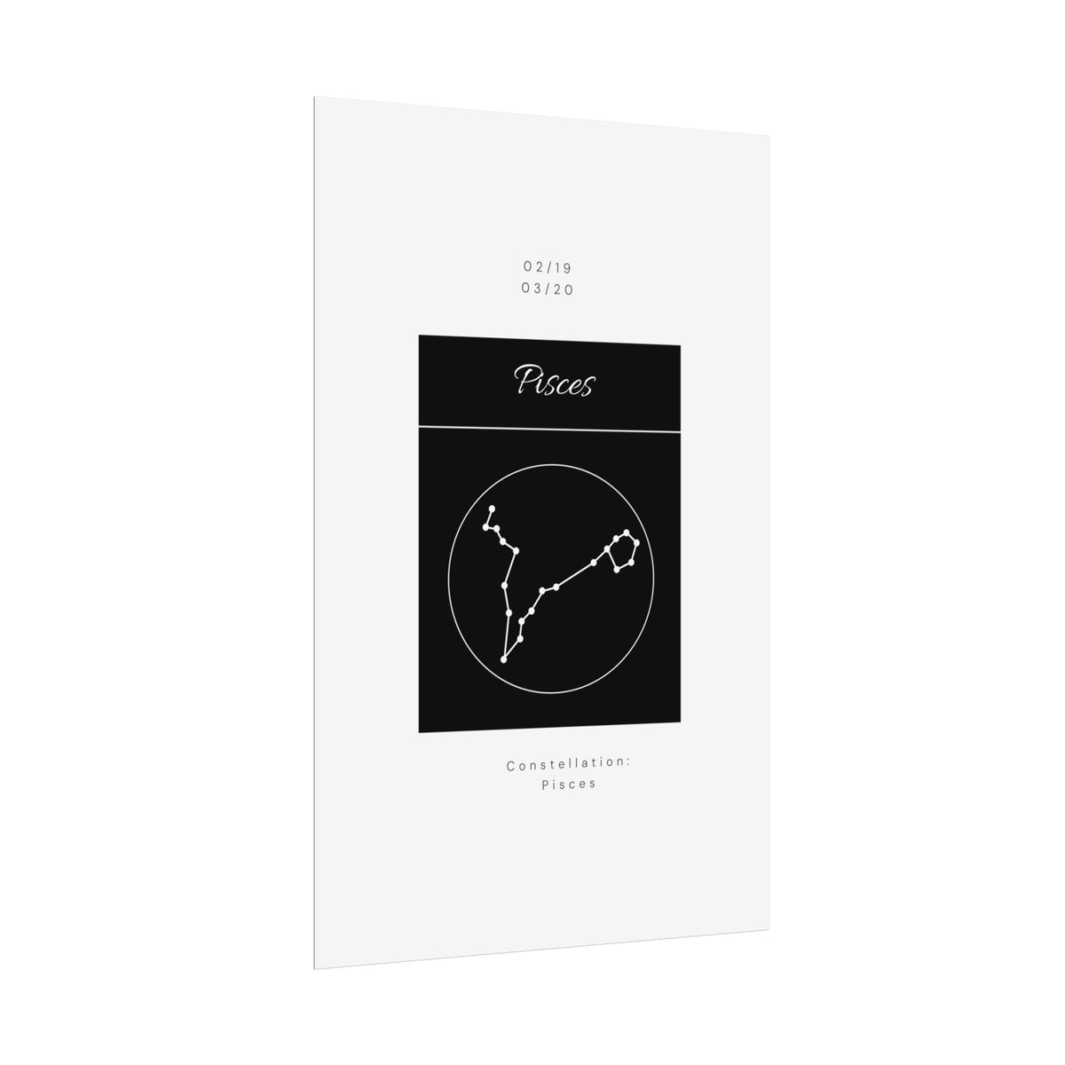 Pisces Star Constellation Zodiac Poster