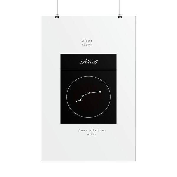 Aries Star Constellation Zodiac Poster