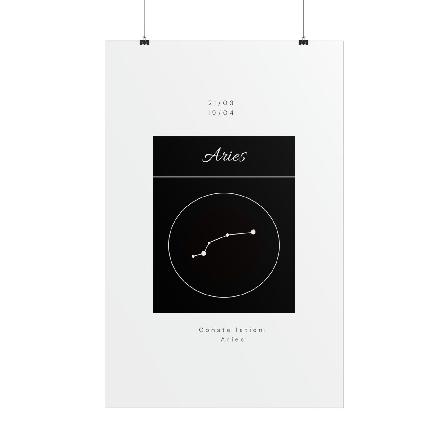 Aries Star Constellation Zodiac Poster