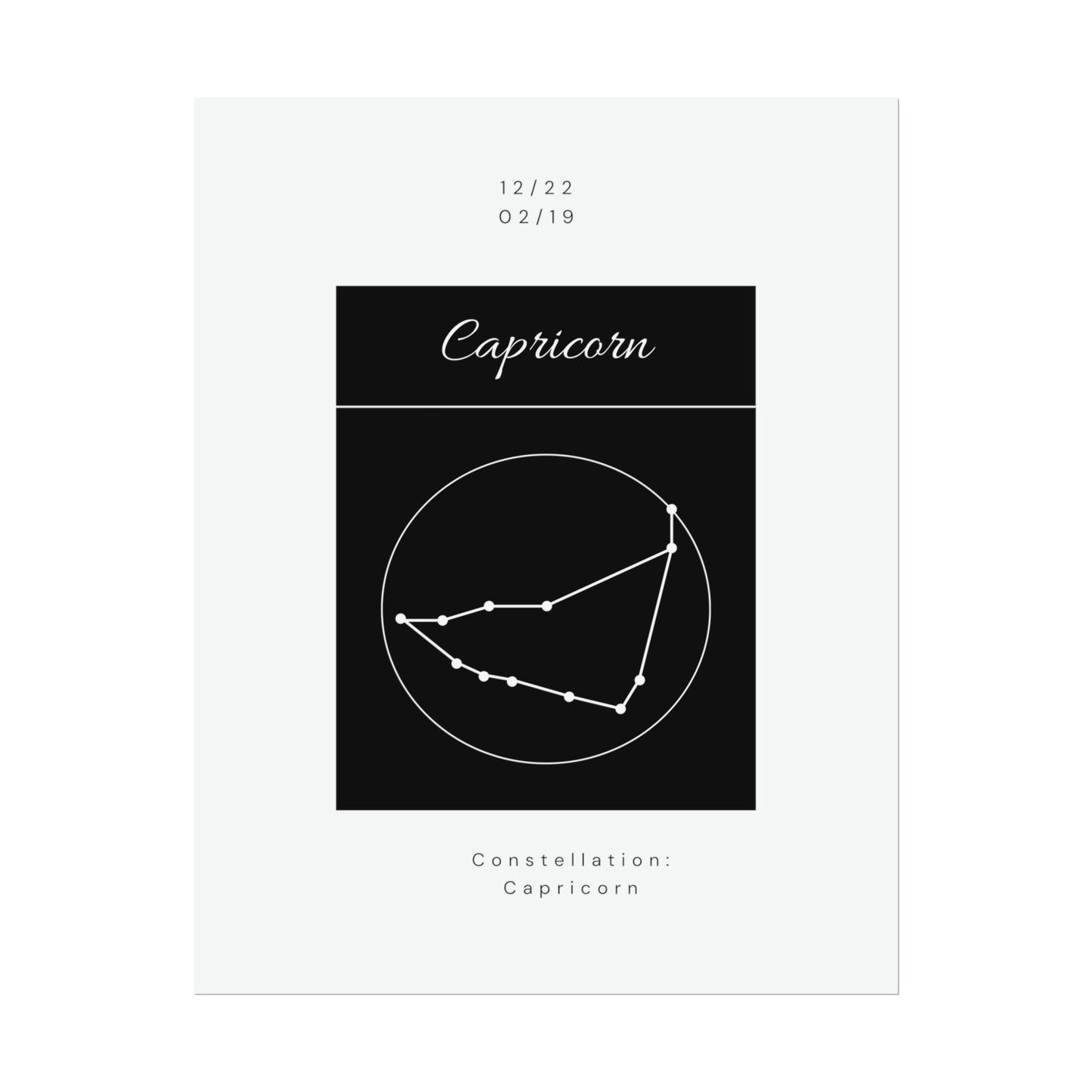 Capricorn Star Constellation Zodiac Poster