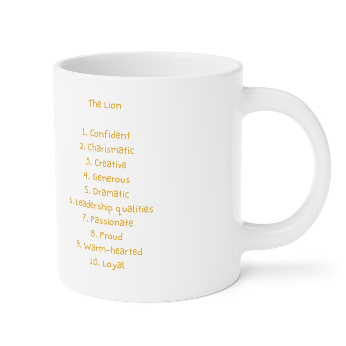 Zodiac Coffee Mug with Traits: Leo Edition