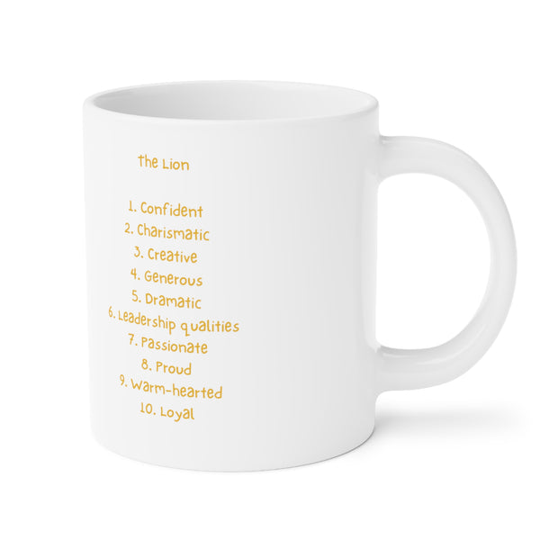 Zodiac Coffee Mug with Traits: Leo Edition